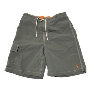 Polo Ralph Lauren Mens Swimwear Olive Green Cargo Swim Board Shorts Size Medium